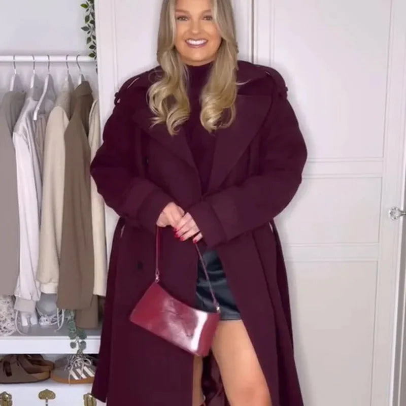 Velvet Rouge Overcoat